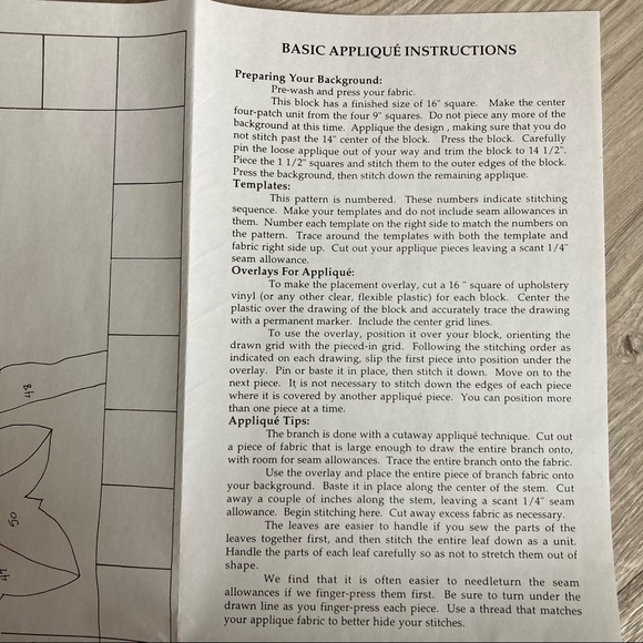 Quilt Block Pattern “Black Currants” a Design Inspired by 1800s Botanical Prints - Picture 4 of 8